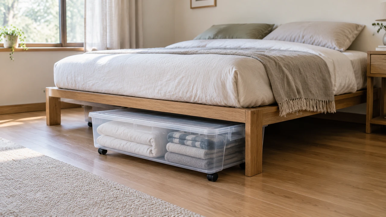 How to Choose Under-Bed Storage Boxes: Clear Plastic Totes vs. Fabric Bins for Small Bedrooms